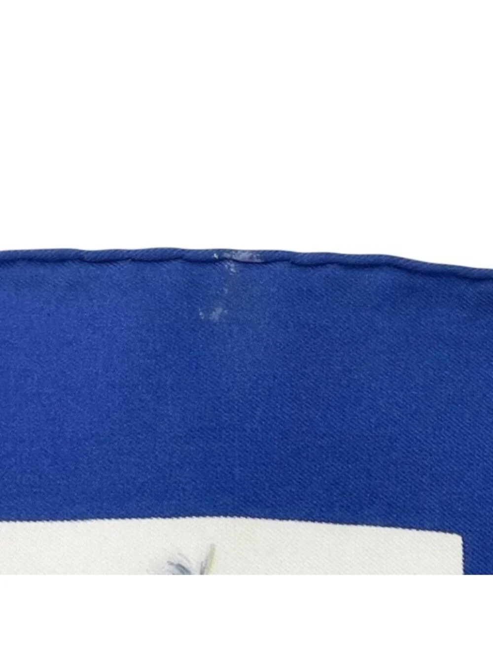 Hermes Carre 90 Plumes Scarf Silk Blue Feather Pattern